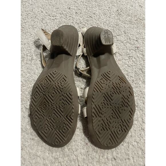 Fly London Sandals Ankle Strap Women's Size EU 41 US 10-10.5 White P141552015 - Picture 2 of 12